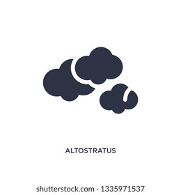 altostratus isolated icon. Simple element illustration from weather concept. altostratus editable logo symbol design on white background. Can be use for web and mobile.