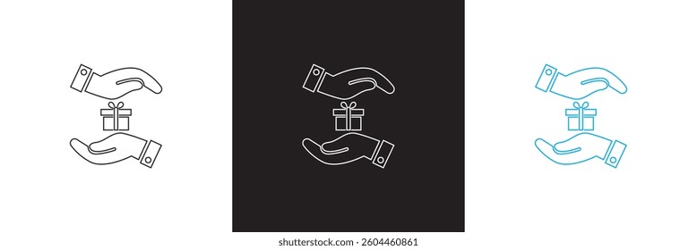 Altruism icon set collection. Vector illustration. isolated on white and black background. EPS 10