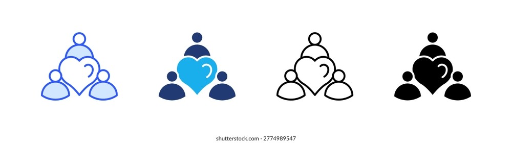 Altruism Multiple Style Icon Set Vector