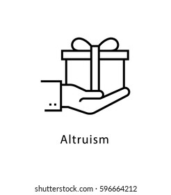 Altruism Vector Line Icon