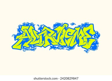 Altruisme (care) Graffiti Vector Design, for T shirt Prints, streetwear, Urban Style and poster