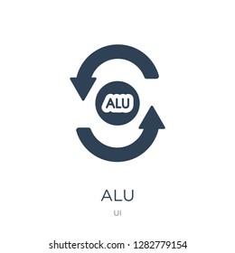 alu icon vector on white background, alu trendy filled icons from UI collection, alu vector illustration