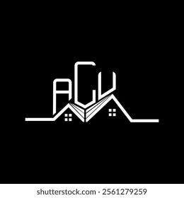 ALU Real state logo design, ALU simple and modern logo. ALU luxurious alphabet design  