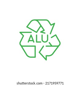 ALU recycle editable stroke icon, Smart stroke icon