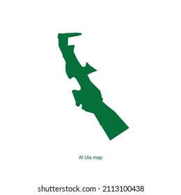 Al-Ula Saudi Arabia map vector 
