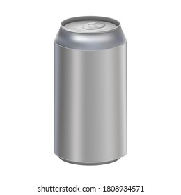 Aluminium beer 3d. Mockup Template. Realistic metal cans. 3D can mockup. Stock vector illustration on white isolated background.