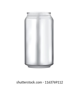 Aluminium can blank template vector