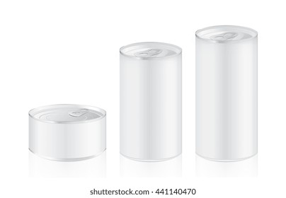 Aluminium can mockup in difference size ideal for food and other. Ideal for food and other.