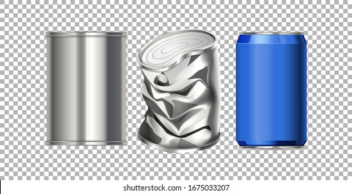 Aluminium can with no label on it illustration