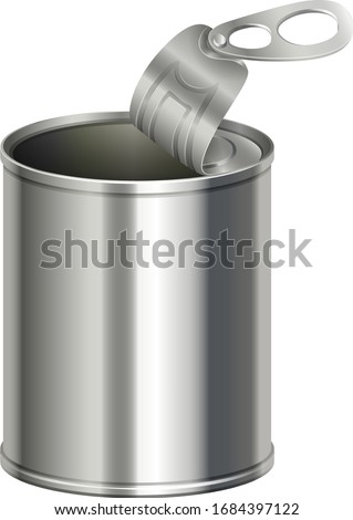 Vector Aluminium can with no label on it illustration