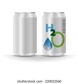 Aluminium Can on White Background Vector
