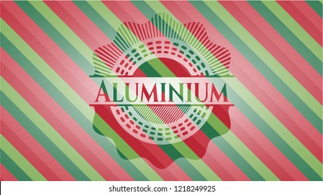 Aluminium christmas style emblem.