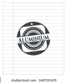 Aluminium draw (pencil strokes). Vector Illustration. Detailed.