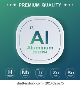Aluminiumelement aus dem Periodensystem - Modernes Design
