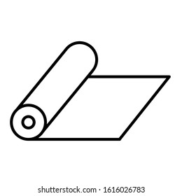 Aluminium Foil. Baking paper Icon Symbol. Outline Style