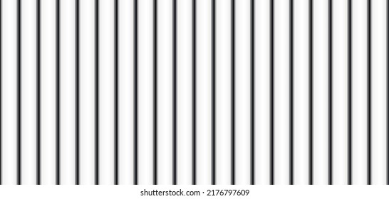 Aluminium grooved wall, vector seamless pattern. Metal vertical siding texture. Galvanized roof, top view. Linear iron urban construction. House white wall. Garage geometric line doors. Abstract line