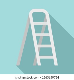 Aluminium ladder icon. Flat illustration of aluminium ladder vector icon for web design