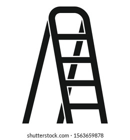 Aluminium ladder icon. Simple illustration of aluminium ladder vector icon for web design isolated on white background