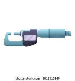 Aluminium micrometer icon. Cartoon of aluminium micrometer vector icon for web design isolated on white background