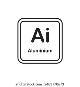 web de plantilla de diseño de elementos vectoriales de iconos periódicos de aluminio