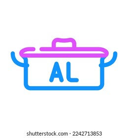 aluminium pot cooking color icon vector. aluminium pot cooking sign. isolated symbol illustration