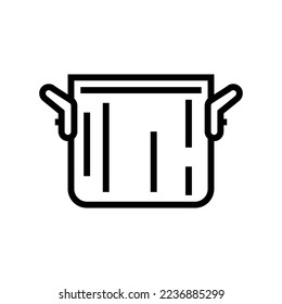 aluminium pot cooking line icon vector. aluminium pot cooking sign. isolated contour symbol black illustration