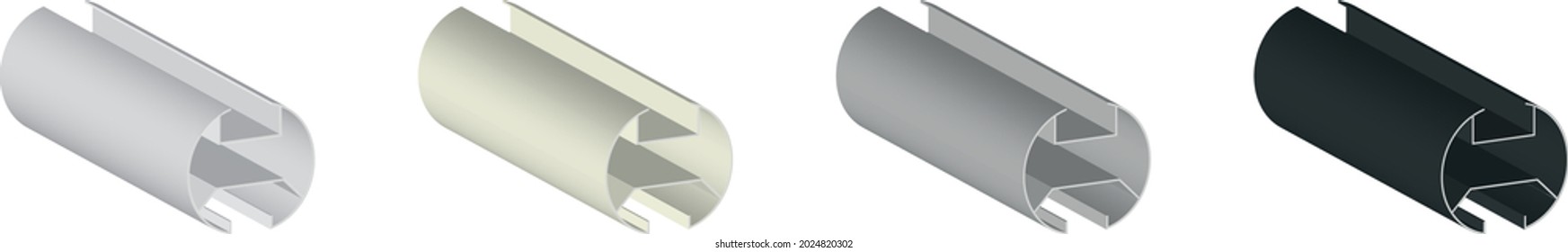 Aluminium Rustic Curtain Profile (4 colors)