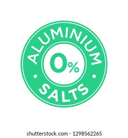 Aluminium salts free icon. Label for deodorants and others personal care products.