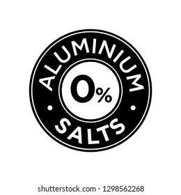 Aluminium salts free icon. Label for deodorants and others personal care products.