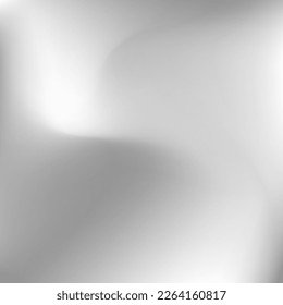 Aluminium Silver Dynamic Blurred Background. Fluid Sky Wavy Curve Smooth Surface. Soft Light Calm Grey Calm Swirl Gradient Mesh. Liquid Metallic Water Monochromatic Dark Gradient Background.