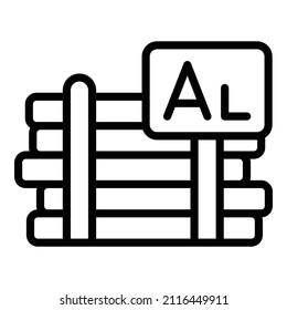 Aluminium stack icon outline vector. Car wheel. Alloy bike