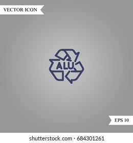 Aluminium vector icon, illustration symbol