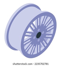Aluminium wheels icon isometric vector. Car wheel. Sport tyre