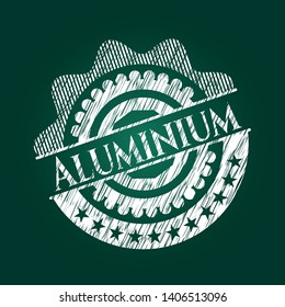 Aluminium written with chalkboard texture. Vector Illustration. Detailed.