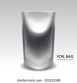 Aluminum blank foil bag packaging for dried foods, liquid, liquid food material, sauce, mayonnaise, ketchup, beverage, drink or food. Foil stand pouch.