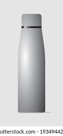 Aluminum bottle with light and shadow