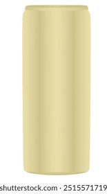 Aluminum brown can. vector illustration 