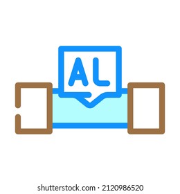 vector de icono de color de cable de aluminio. señal de cable de aluminio. ilustración de símbolo aislado