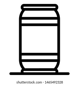 Aluminum can of beer icon. Outline aluminum can of beer vector icon for web design isolated on white background