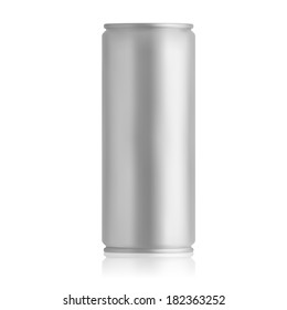 Aluminum can for drinks  - isolated on white background. Photo-realistic vector.