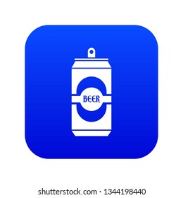 Aluminum can icon digital blue for any design isolated on white vector illustration