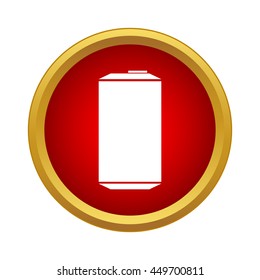 Aluminum can icon in simple style on a white background