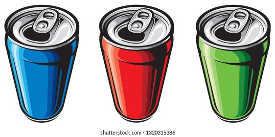 Aluminum can isolated