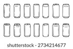 aluminum can line art vector