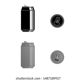 Aluminum can. Metal can. Vector illustration