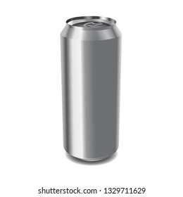 Aluminum can mockup vector