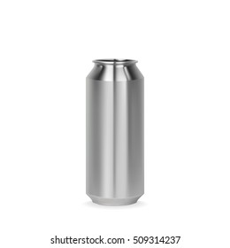 Aluminum can template for beer, soda, tonic or other beverage. 0,5 l. Packaging collection. Vector illustration