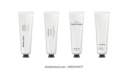 
Aluminum Can Tube Cosmetics almond Hand Cream Package Design
