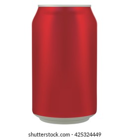 The aluminum can. Vector illustration.