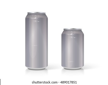 Aluminum can vector visual 330 ml & 500 ml.